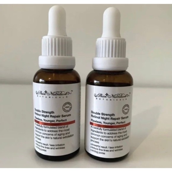 (2) Skin Nutrition Botanicals Double Strength Retinol Night Repair Serum 1 oz - Picture 1 of 3